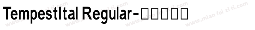 TempestItal Regular字体转换